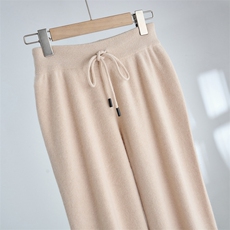 精选推荐~软糯山羊绒女士四平束脚宽松休闲运动裤加厚外穿针织裤，女装休闲裤，达齐羊绒