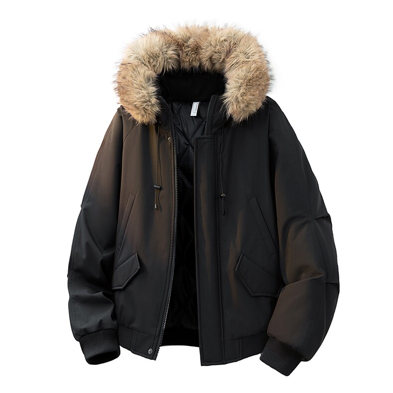 派克棉服貉子毛加厚外套，男装棉衣，星座1206（原A206）