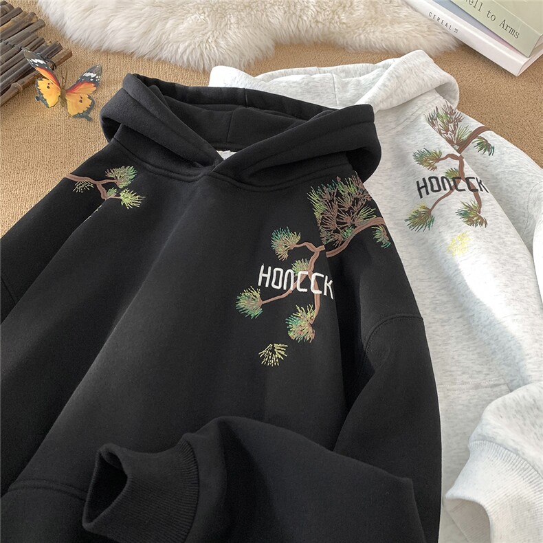 主推大码秋冬重磅高品质刺绣连帽卫衣JF1005-P60控88加绒P65控98，男装卫衣，电商A422-1