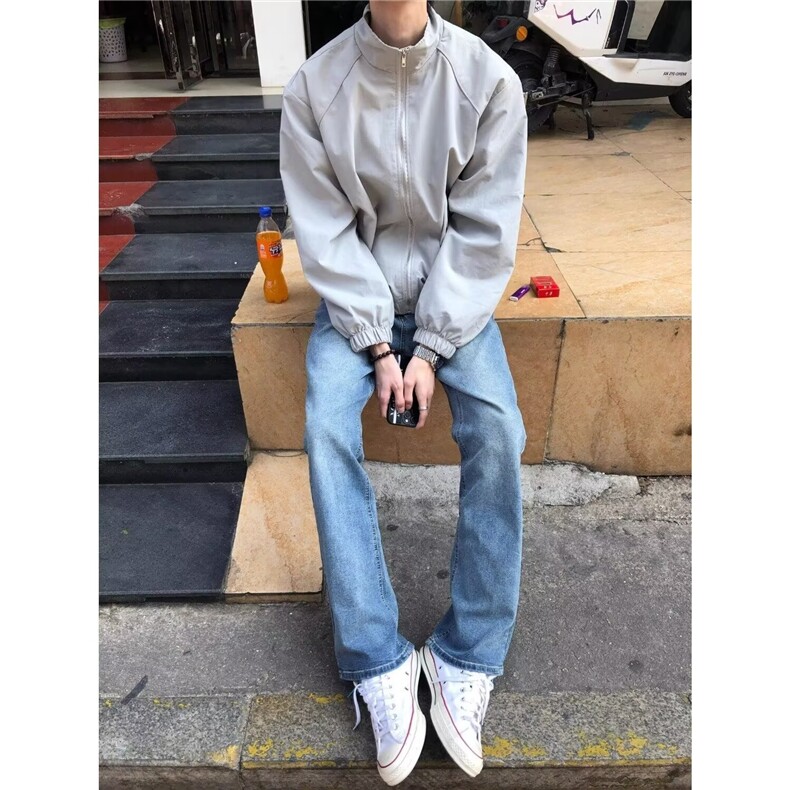 ins原宿新款牛仔裤流行慵懒百搭日系简约潮流时尚气质文艺，男装牛仔裤，星座506A