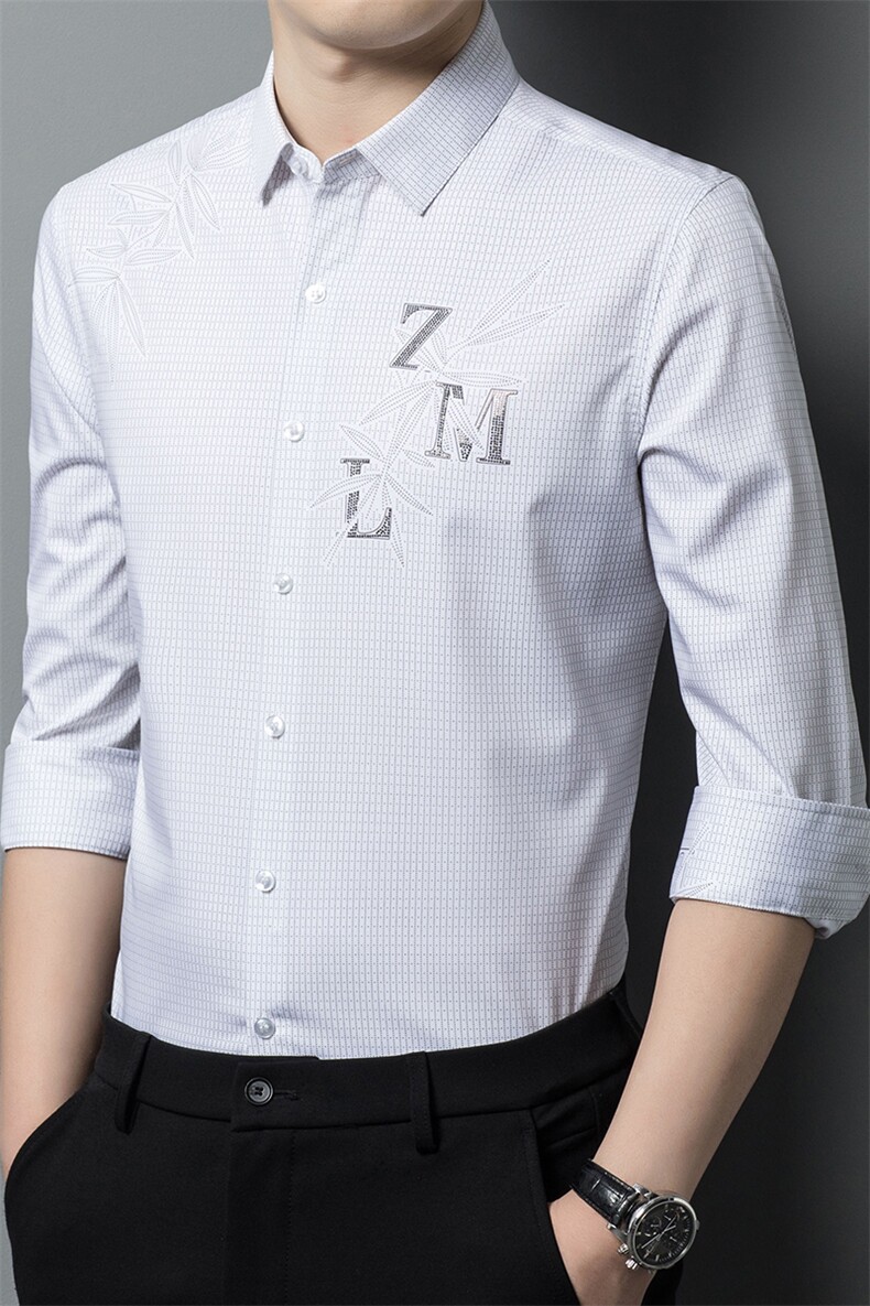 C2236钱塘2020-2中青年男士时尚休闲帅气潮流百搭长袖衬衫P59,男装衬衫,钱塘207-2