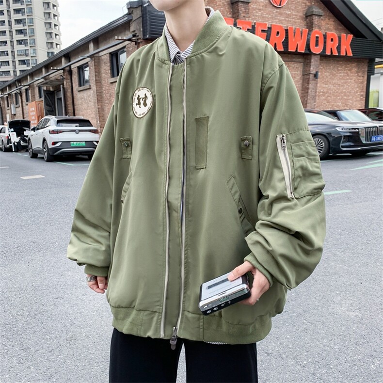 2024秋冬韩版ins运动立领衣服开衫外套男港风休闲夹克W6501-P62,男装夹克,星座512-2