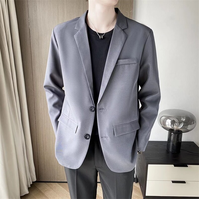 小西装男士外套春秋季轻熟风韩版潮流商务休闲高级感宽松西服Y70,男装西服,星座1116A-2（原606A-1）