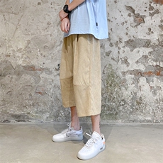 2023夏季新款港风大码休闲百搭七分裤M-5XHK21156-P30，男装休闲裤，电商A022