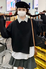 【已出货】2026秋两件套可单穿套头卫衣2C372-9022-P100控178，女装短外套，2C372