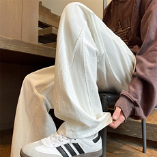 8XL-M休闲裤男日系潮牌拼接宽松阔腿裤直通工装裤K9103P68控88，男装休闲裤，电商D206-1