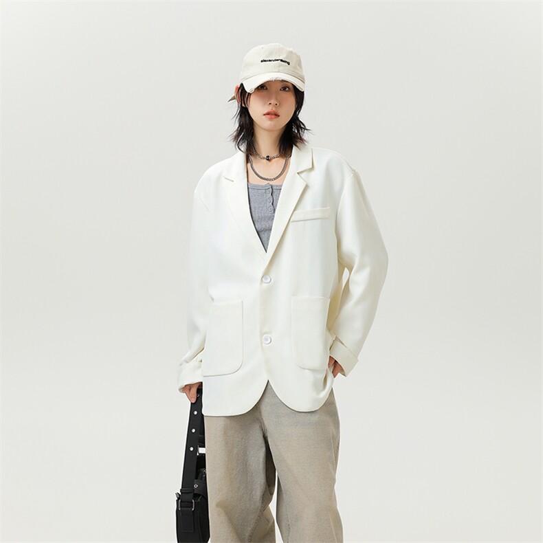 休闲情侣西装外套韩系氛围感穿搭高街英伦雅痞西服A436-2516-P80,男装西服套装,电商A436