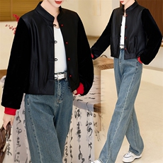 现货G风新款真皮皮衣2024春装立领绵羊皮夹克新中式短款外套女，女装皮衣，江南女神