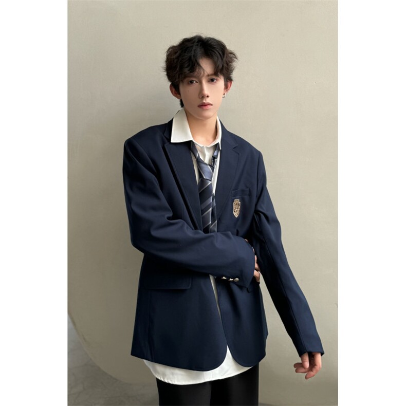 C316XZ000P75春装新款制服DK转场班服校服时尚西装外套男学院,男装西服套装,电商C316