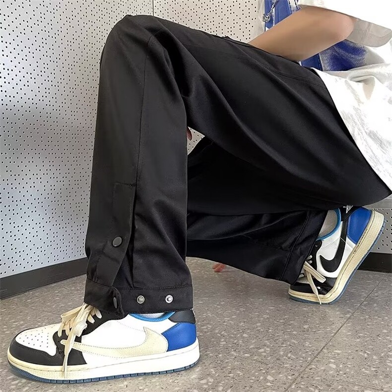机能工装裤高街男潮牌多口袋直筒裤子美式复古阔腿裤潮M9393-P40,男装休闲裤,星座1109-3