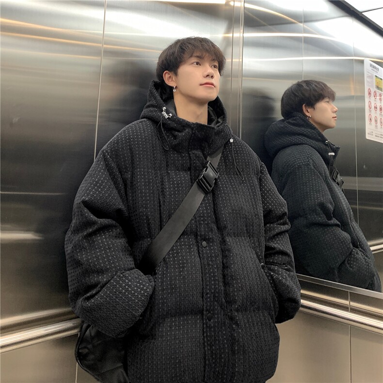 25年特殊面料羽绒棉服港风中性潮牌连帽棉衣外套A170-M861-TP100,男装棉衣,电商A170