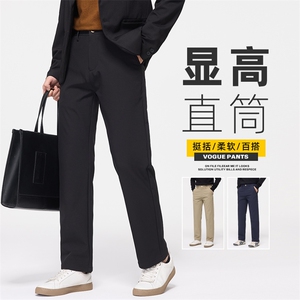 休闲裤男士2025新款秋冬季商务宽松直筒西裤百搭长裤子Z2612-P50图片