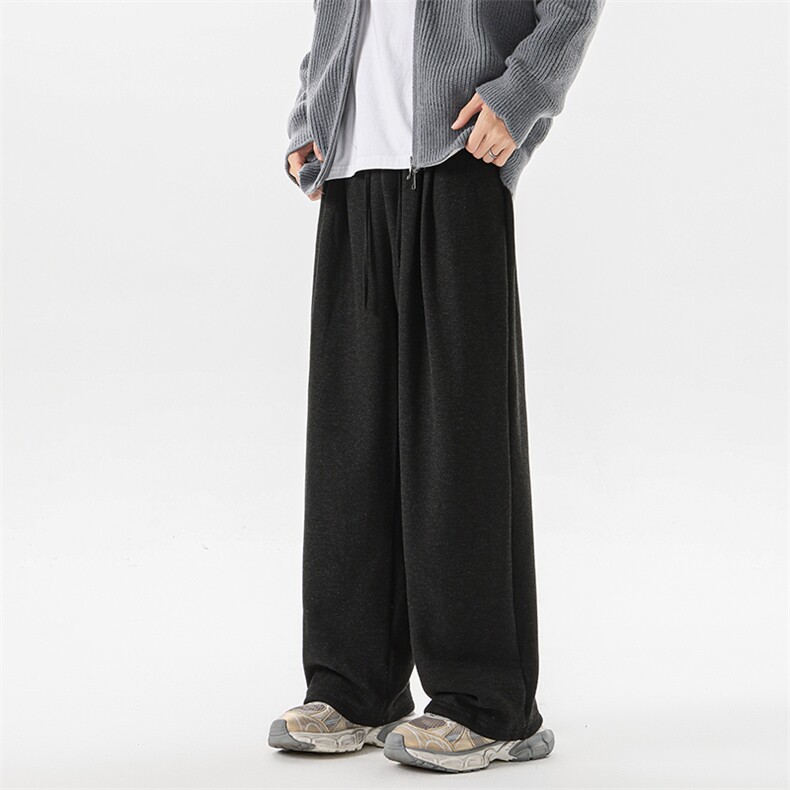 8XL-M特大码工装加绒裤男纯色宽松裤卫裤休闲基础款K995P65，男装休闲裤，电商D206-1