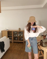 2021春夏简约牛仔短裤，女装，LMNC