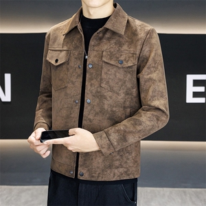 加绒款皮衣外套复古百搭宽松机车服pu皮夹克JK2566常规P78加绒P88图片