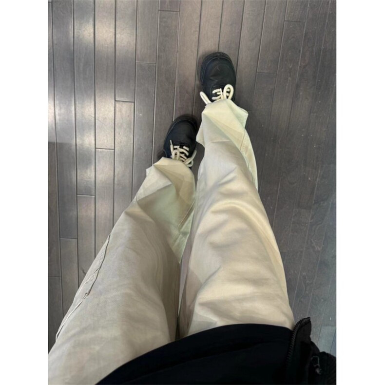 【有货】杏色工装裤男款美式vibe风裤子宽松直筒裤KZD43WW-P45,男装工装外套,星座1007（原301D）