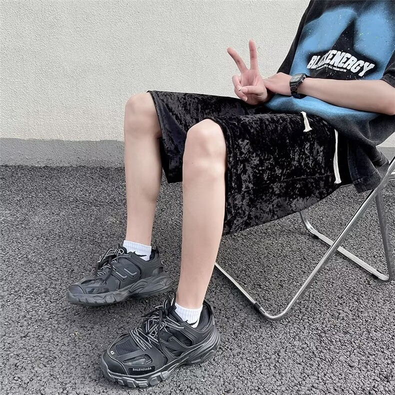 新款夏五分裤男装男士工装短裤休闲日系印花抽绳卫裤直筒运动裤子,男装牛仔裤,星座1013