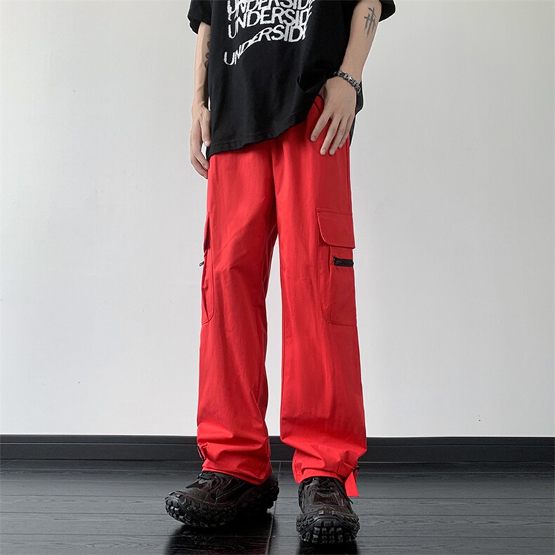 B221美式ins街头hiphop宽松休闲多口袋工装裤子LK23120-P65控88,男装休闲裤,电商B221