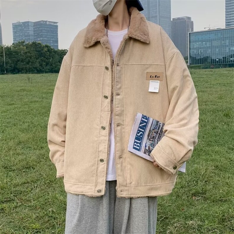 灯芯绒棉衣外套男女加绒设计感小众棉袄新款棉服ins港风MV25-P69,男装棉衣,星座1008