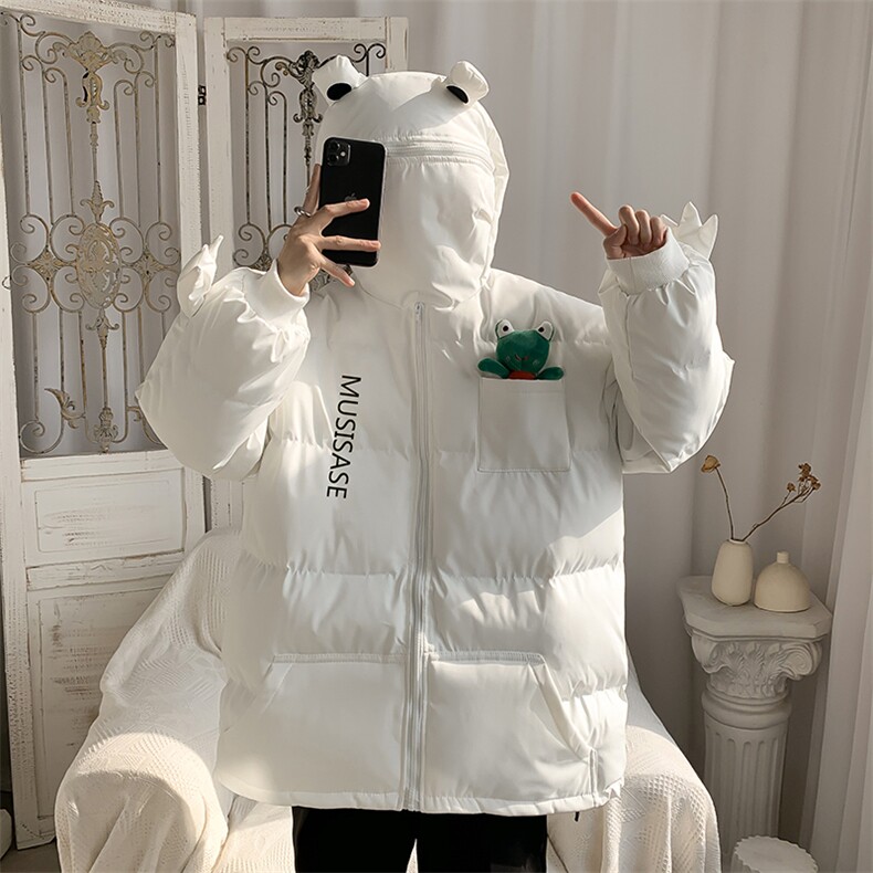 新款潮流棉袄韩版宽松加厚棉衣小青蛙棉服送青蛙W317-P80,男装棉衣,星座512-2