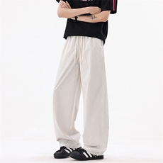 B35325655P55控89夏季新款冰丝皱弯刀裤大口袋男士休闲裤杏，男装休闲裤，电商B353
