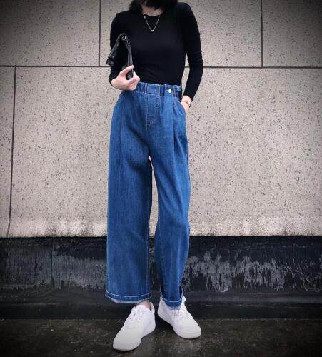早秋直筒牛仔裤，女装牛仔裤，1+1 MAIN ROAD