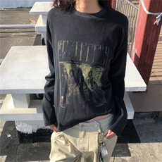 水洗长袖体恤衫旧做T恤衫D328-SXCX01-P45，男装T恤，电商D328