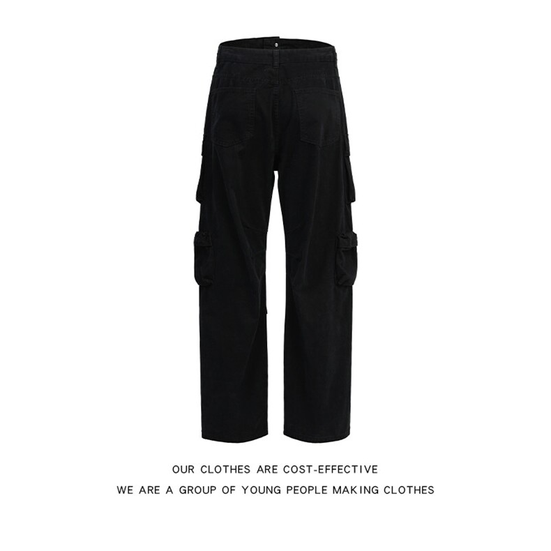 春季新款多口袋工装裤潮流宽松休闲设计感百搭休闲裤,男装休闲裤,星座410-6（原星座1304-1）