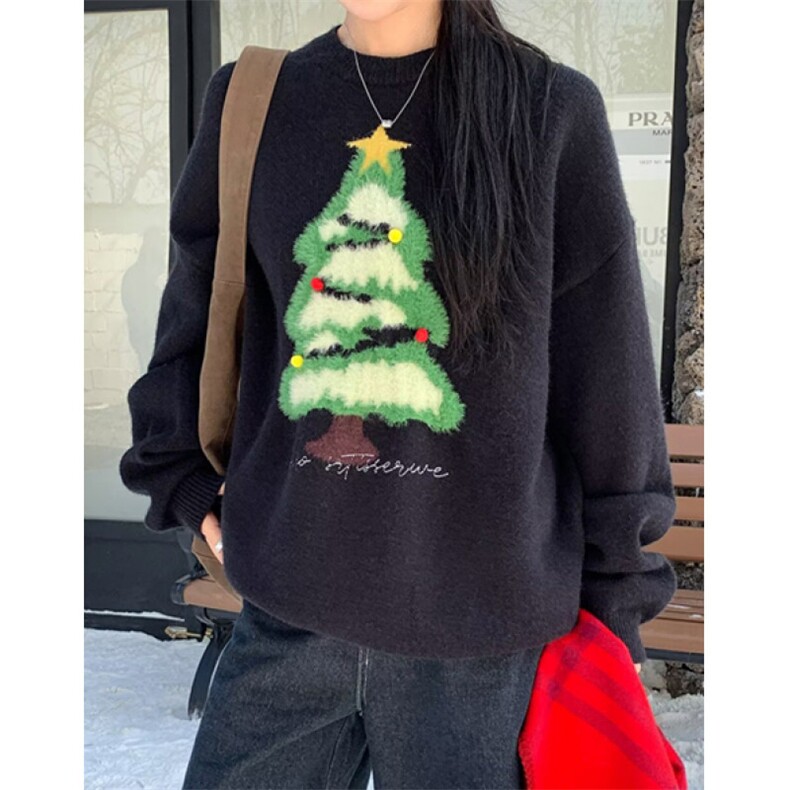 长袖圣诞毛衣男女款秋冬潮牌时尚轻奢百搭圆领情侣衫M5631，男装针织衫/毛衣，星座1116A（原606A-3）