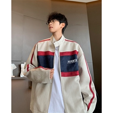 2024新款美式高街立领夹克ins潮牌棒球服外套百搭现货W8317-P59，男装夹克，星座512-4