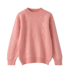 2025春秋新款羊绒衫女100纯羊绒纯色显瘦宽松针织衫圆领套头上衣，童装儿童羊毛衫，群鹿羊绒