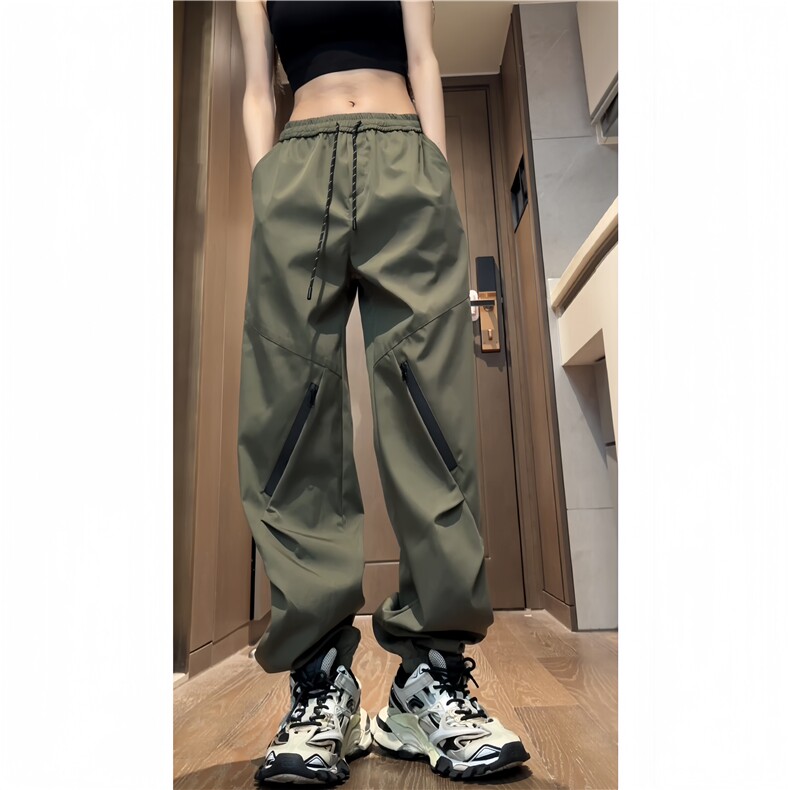 2024春新款束脚冲锋裤拉链设计宽松休闲裤B315-K24004-特p35控68图片