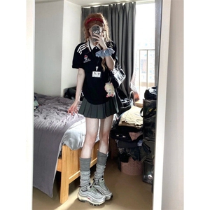 DTX88LL-P32 刺绣小狗翻领polo衫短袖t恤男女设计感小众图片