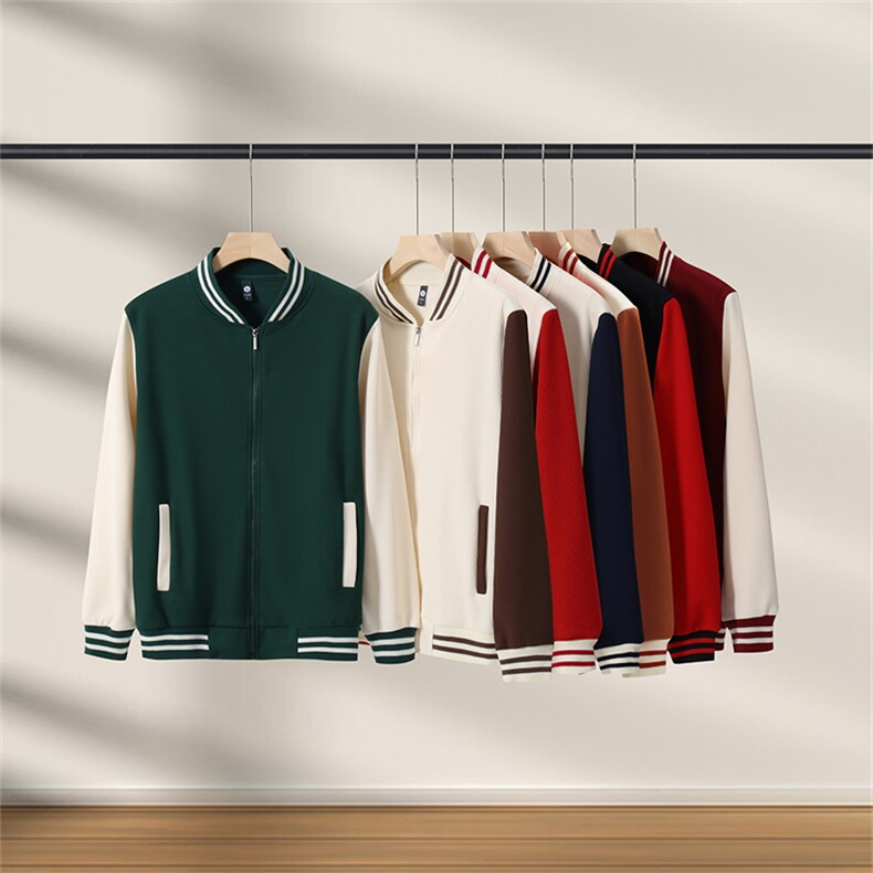 2025秋冬季棒球服拼色卫衣男女学生定制团服班服S009P48,女装职业装,星座1602B（原101B-1）