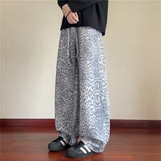 ！2025秋冬新款棉质豹纹直筒裤WK2140特P45加绒P50，男装卫衣，电商B220