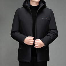 冬季新款男士商务休闲棉衣服中年爸爸装立领连帽棉服加厚保暖外套，男装棉衣，电商B212（原钱塘6029）