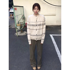 网图现货美式宽松提花毛衣男女M87P60，男装针织衫/毛衣，星座205-3