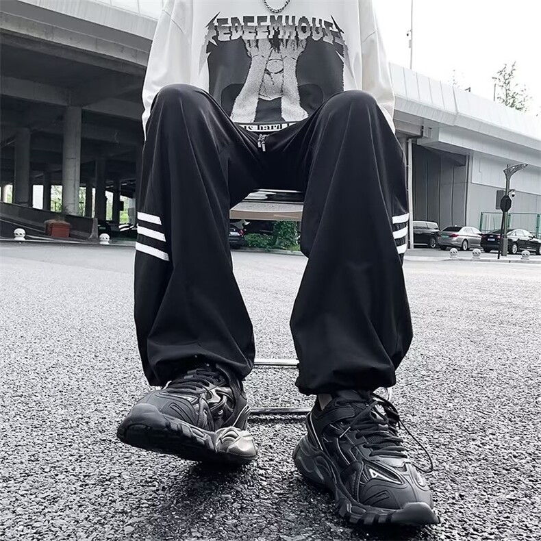 休闲裤子男潮牌美式ins街头hiphop复古潮流宽松运动裤CK1668-P35,男装休闲裤,星座1008