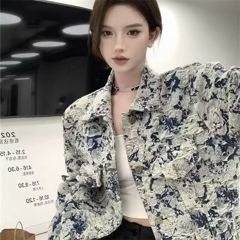 牛仔夹克外套男春秋新款港风复古设计感小众宽松百搭上衣潮情侣款,男装夹克,星座506A