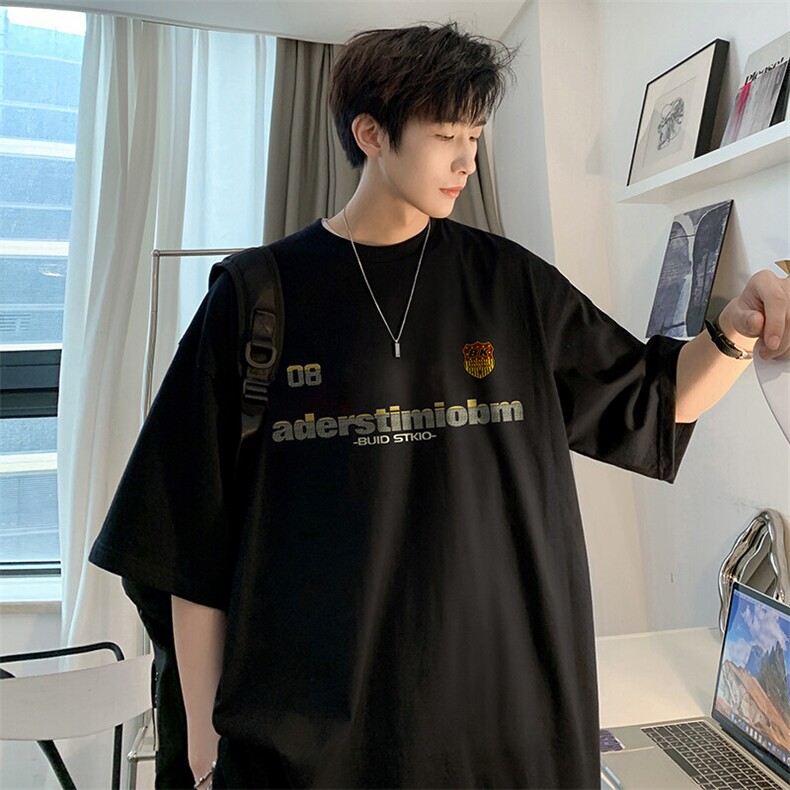 抖音得物二开现货220克夏装重磅美式高街宽松短袖t恤MT293,男装T恤,电商A486-1