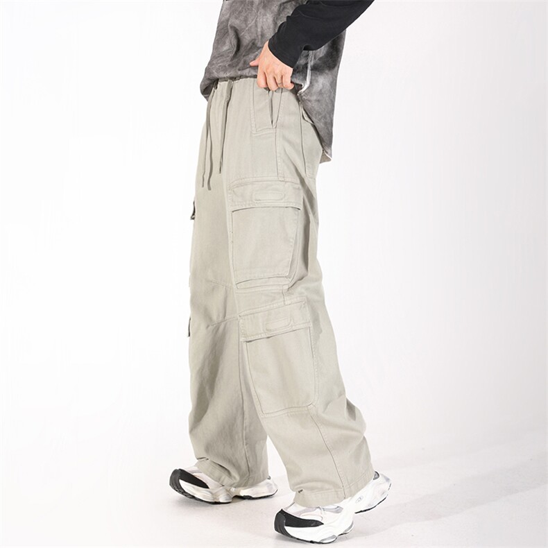 美式重磅高街大口袋宽松直筒休闲工装裤男A436-6228B-P88128，男装工装外套，电商A436