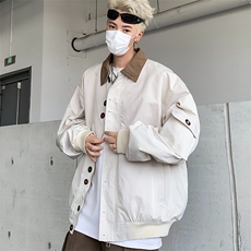 夹克外套春季男2025新款宽松百搭设计感小众休闲上衣潮W6034-P62，男装夹克，星座412-2