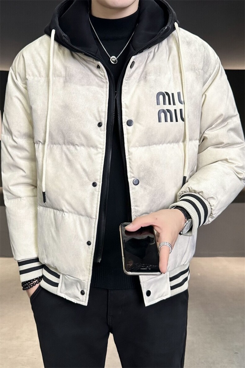 2025新款男士羽绒服连帽假两件冬季外套B240-YR70031-P215,男装羽绒服,电商B240