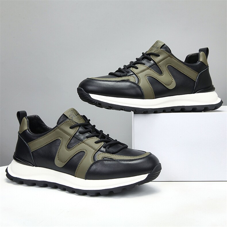 真皮阿甘鞋运动休闲男鞋春季透气2024新款百搭头层牛皮男士休闲鞋，男鞋休闲鞋，电商A223