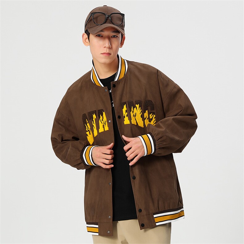 秋冬款棒球服外套男潮牌潮流字母刺绣情侣学生夹克22112-P70控118,男装夹克,星座717