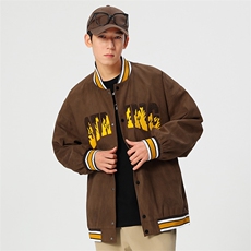 秋冬款棒球服外套男潮牌潮流字母刺绣情侣学生夹克22112-P70控118，男装夹克，星座717