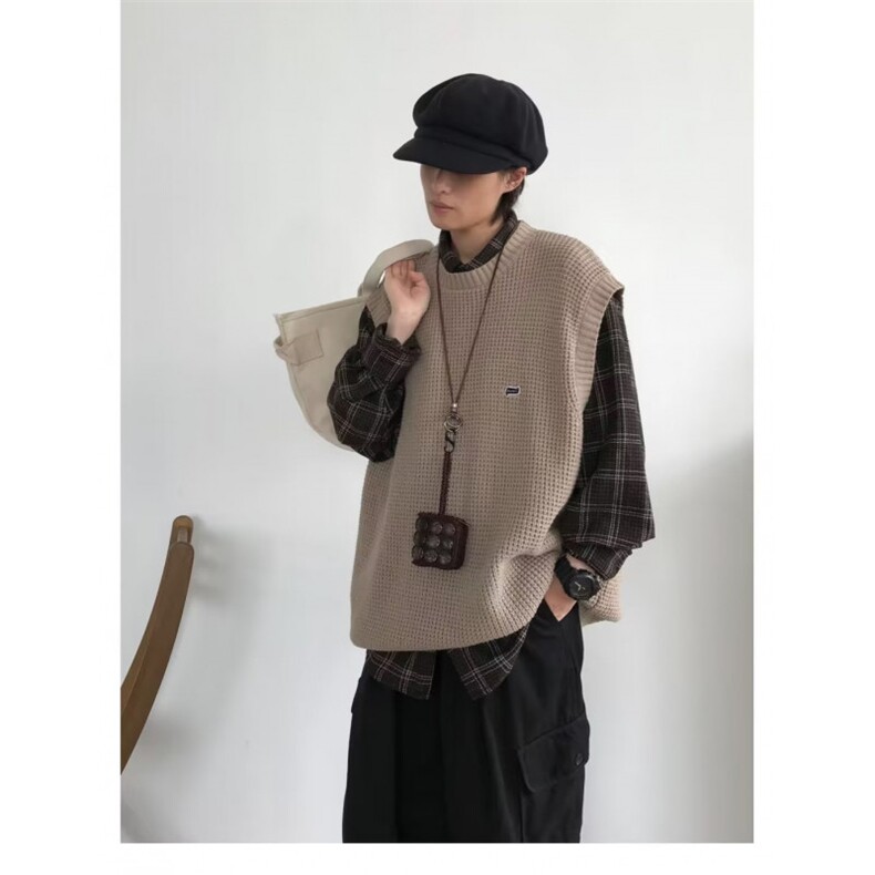 MM366-P40潮流情侣新款坎肩百搭无袖马甲背心毛衣,男装背心/马甲,星座617A-2