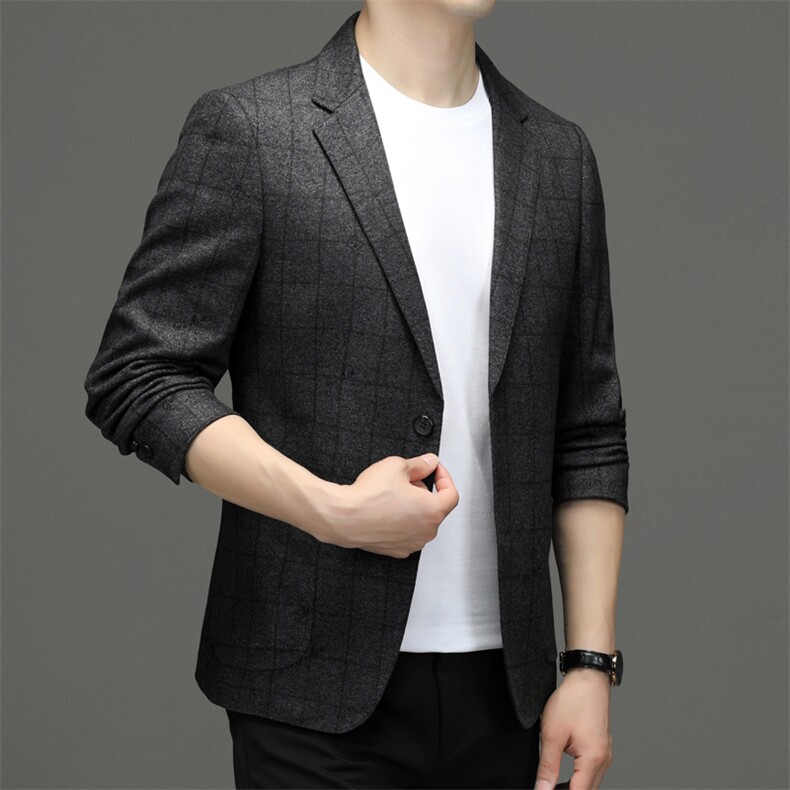 M3397-1钱塘2020-2秋季新款中年男装西服商务休闲百搭外套P142,男装西服,钱塘207-2