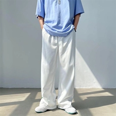 炸街裤子男港风高街ins潮牌夏季反光条直筒宽松休闲长裤EK58P32，男装休闲裤，星座1116-2