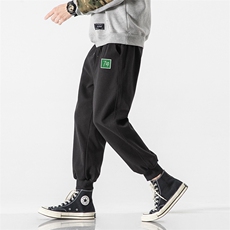 K12058-P40加绒P50束脚纯棉运动裤男士休闲裤大码宽松卫裤男，男装休闲裤，电商A040A
